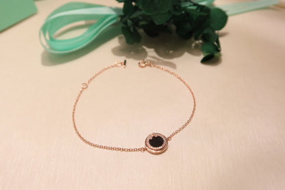 [Reverie Jewels]DIAMOND CIRCLE PINK GOLD BRACELET