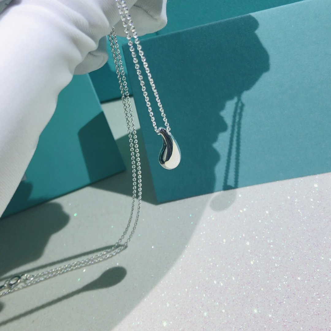 [Reverie Jewels]ELSA PERETTI TEARDROP PENDANT STERLING SILVER NECKLACE