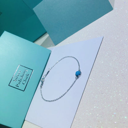 [Reverie Jewels]YARD TURQUOISE NECKLACE SILVER