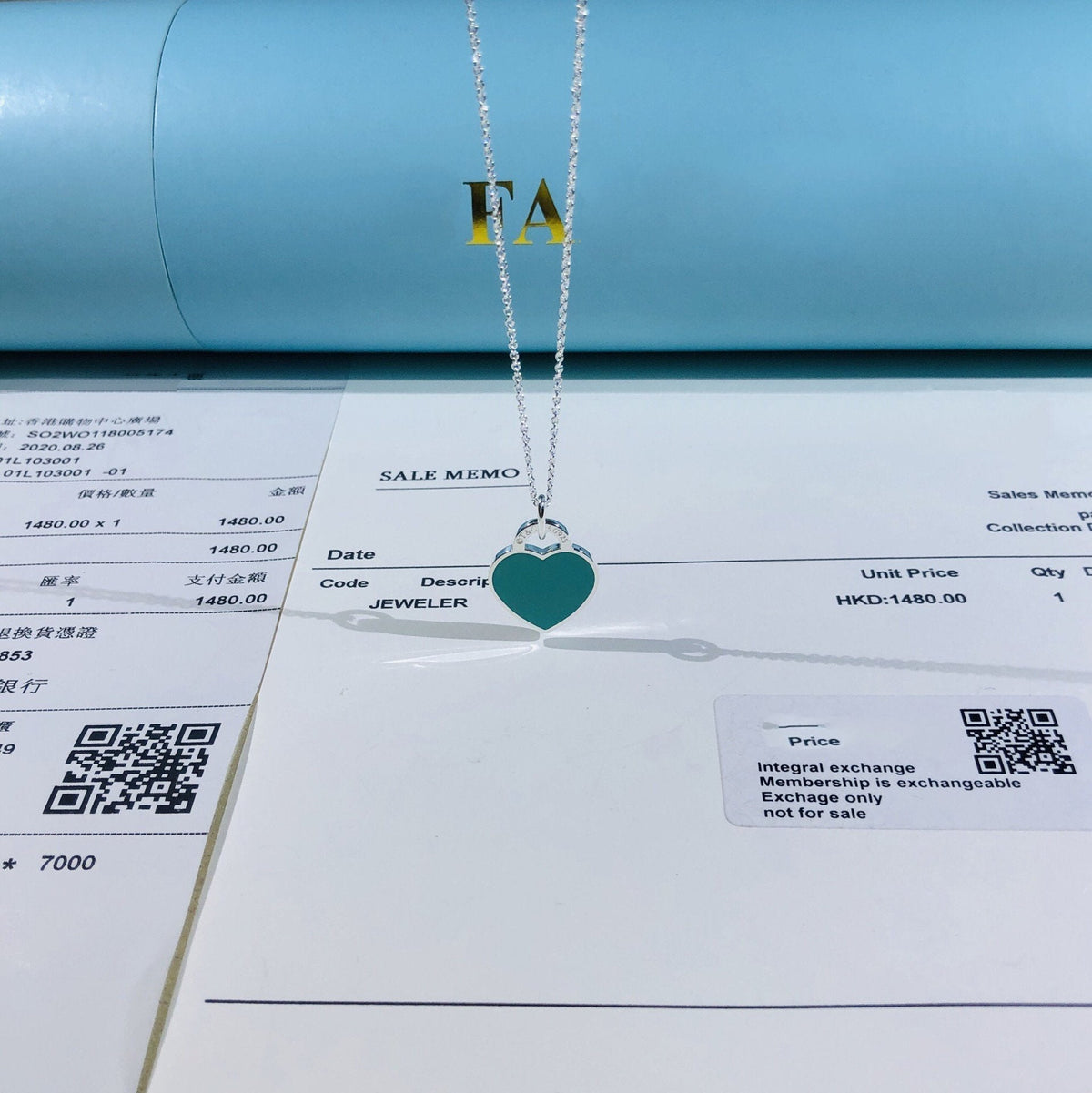 [Reverie Jewels]SMALL HEART TAG PENDANT STERLING SILVER
