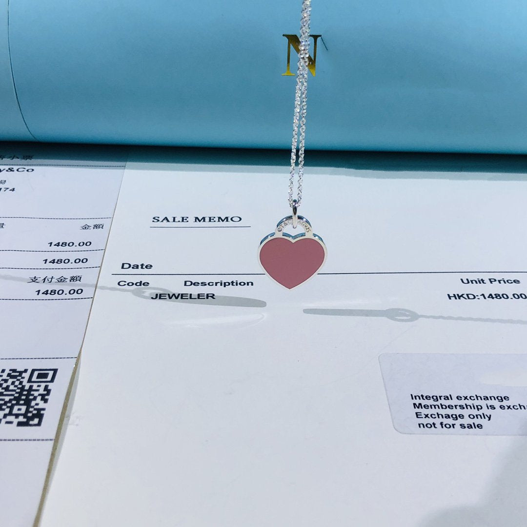 [Reverie Jewels]SMALL HEART TAG PENDANT STERLING SILVER