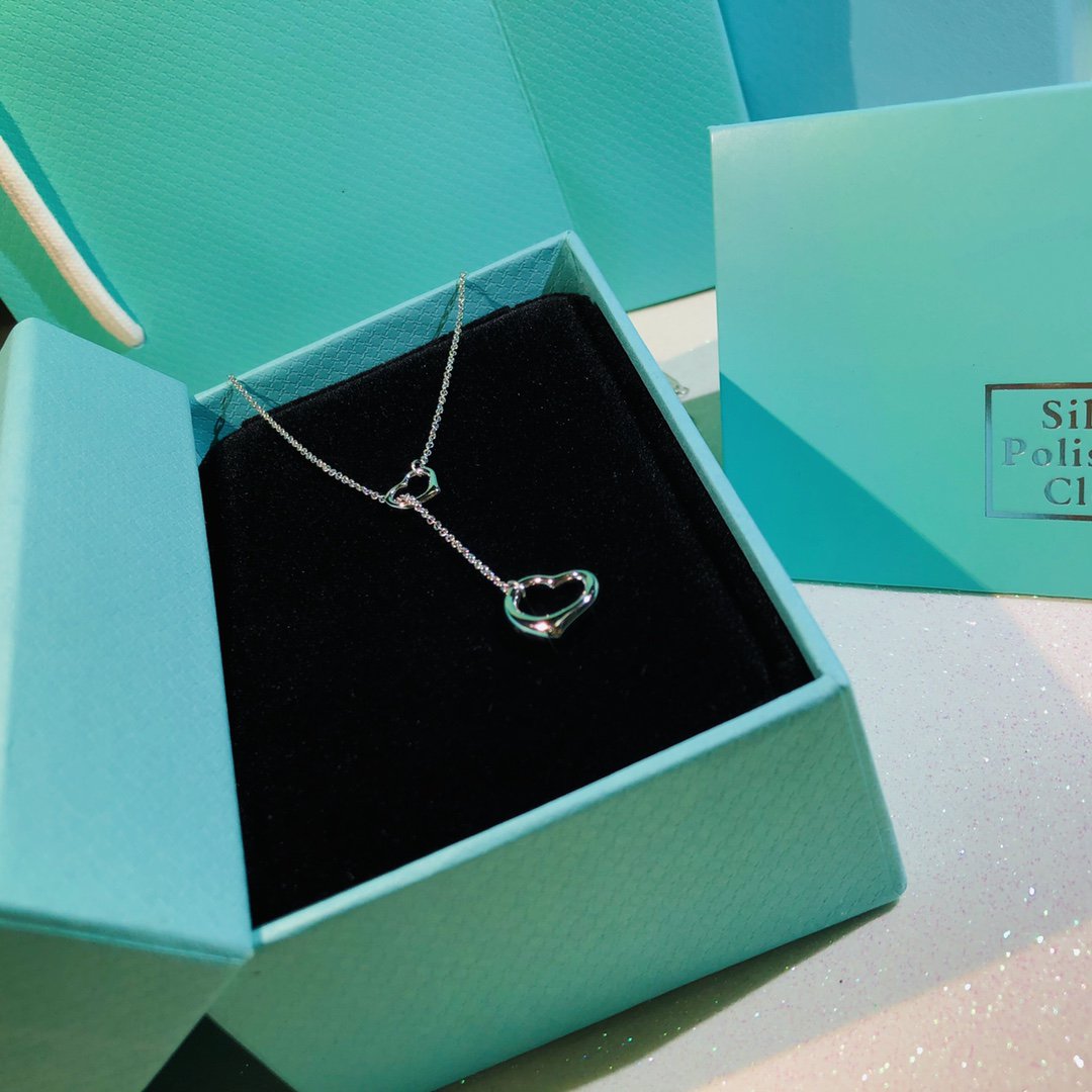 [Reverie Jewels]OPEN HEART LARIAT NECKLACE SILVER