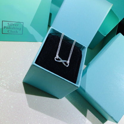 [Reverie Jewels]SILVER INFINITY DOUBLE CHAIN NECKLACE