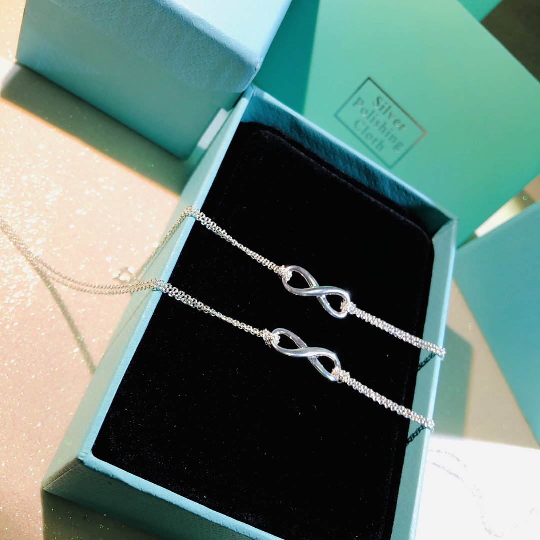 [Reverie Jewels]SILVER INFINITY DOUBLE CHAIN NECKLACE