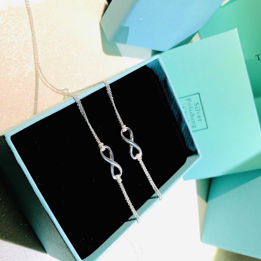 [Reverie Jewels]SILVER INFINITY DOUBLE CHAIN NECKLACE