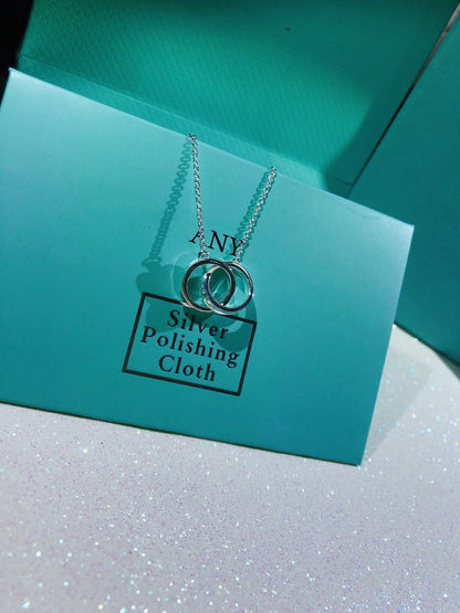 [Reverie Jewels]INTERLOCKING CIRCLES PENDANT SMALL NECKLACE