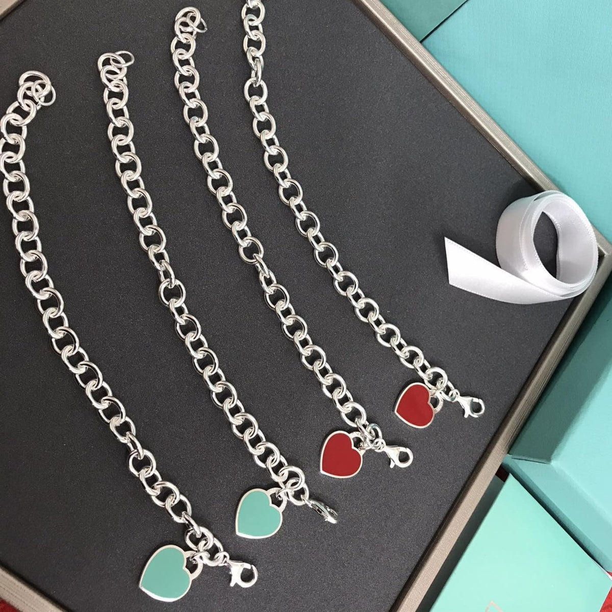 [Reverie Jewels]HEART TAG BRACELET SILVER MEDIUM
