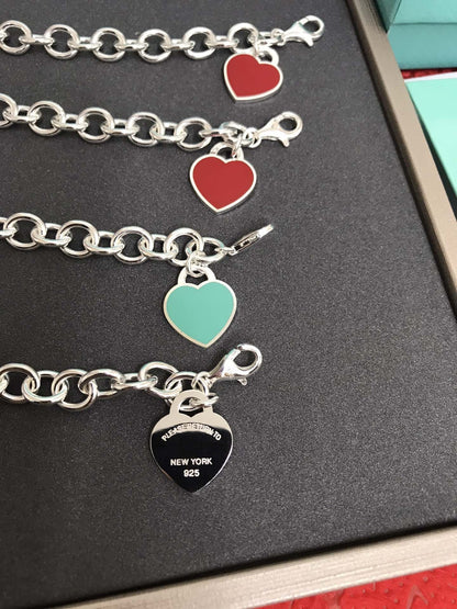 [Reverie Jewels]HEART TAG BRACELET SILVER MEDIUM