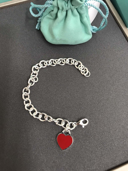 [Reverie Jewels]HEART TAG BRACELET SILVER MEDIUM