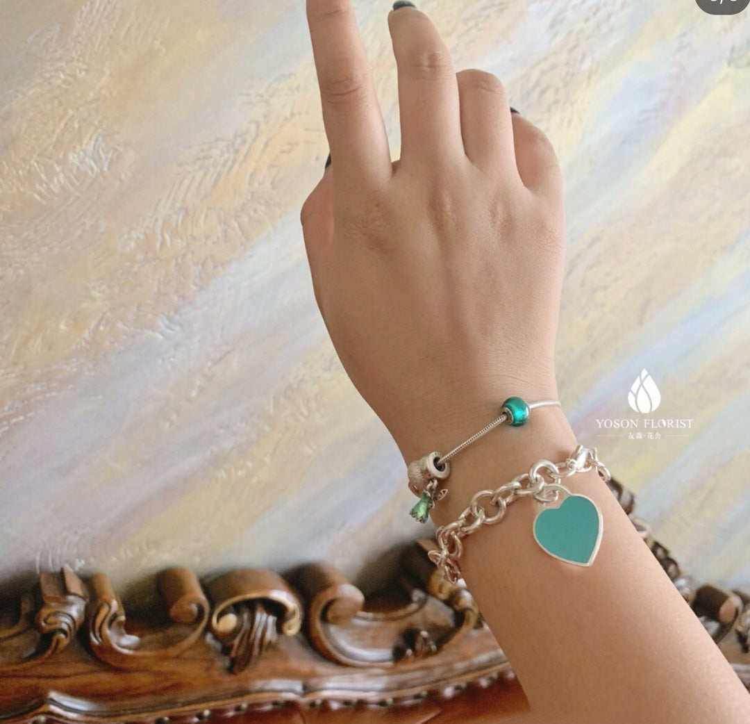 [Reverie Jewels]HEART TAG BRACELET SILVER MEDIUM