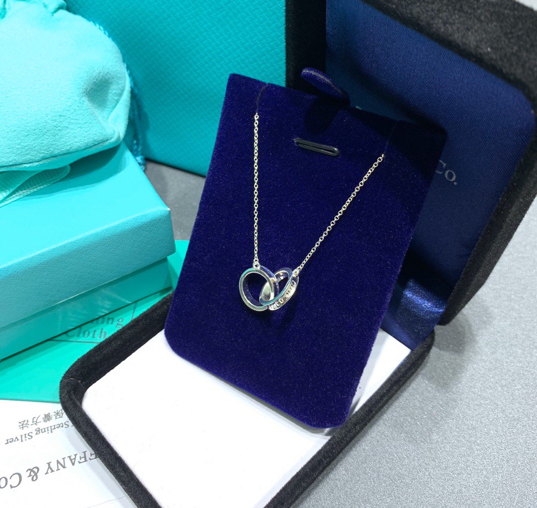 [Reverie Jewels]INTERLOCKING CIRCLES PENDANT SILVER SMALL NECKLACE
