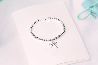 [Reverie Jewels]STERLING SILVER BOW BEAD BRACELET