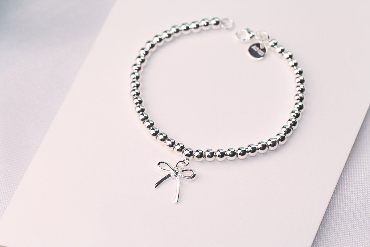 [Reverie Jewels]STERLING SILVER BOW BEAD BRACELET