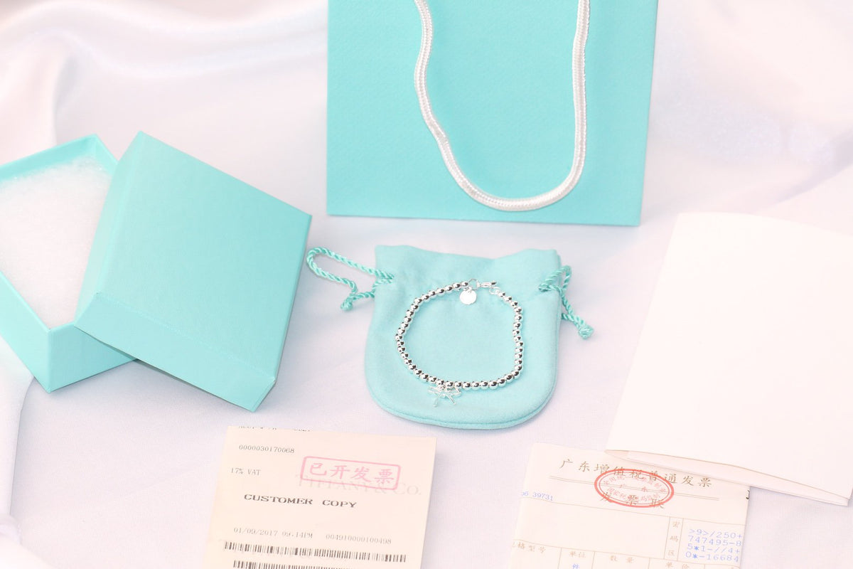 [Reverie Jewels]STERLING SILVER BOW BEAD BRACELET
