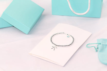 [Reverie Jewels]STERLING SILVER BOW BEAD BRACELET