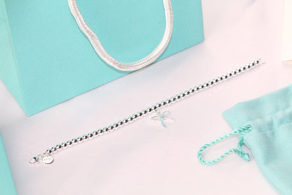 [Reverie Jewels]STERLING SILVER BOW BEAD BRACELET