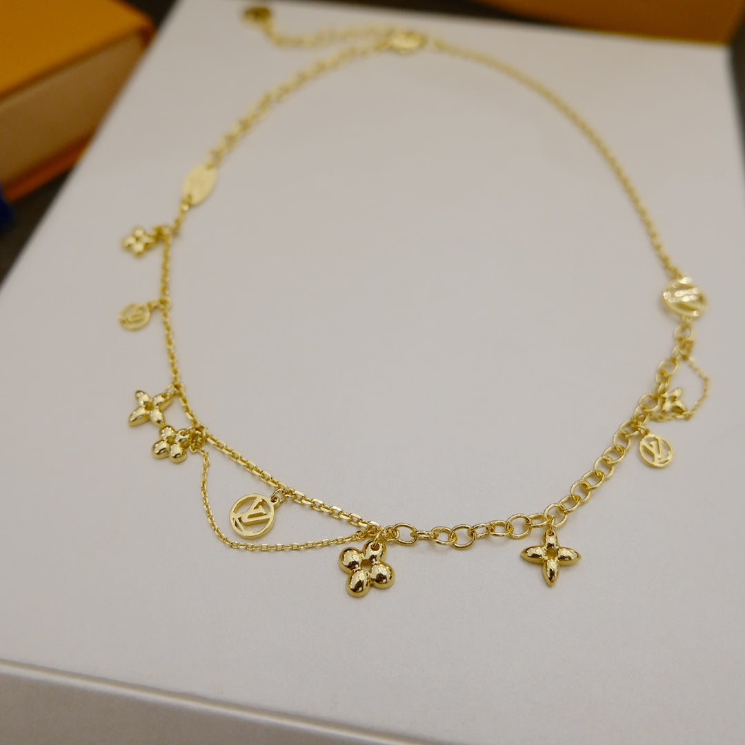 [⭐Reverie Jewels]BLOOMING SUPPLE NECKLACE BRASS