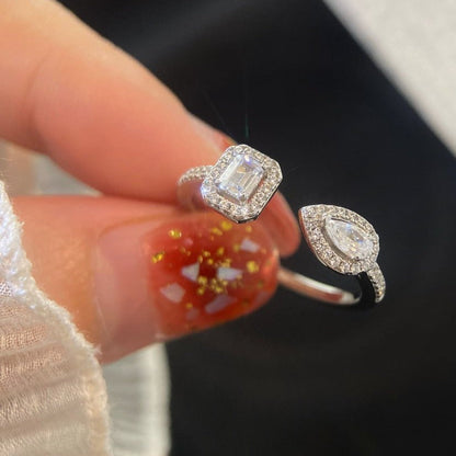 [⭐Reverie Jewels]MY TWIN TOI & MOI SILVER DIAMOND RING