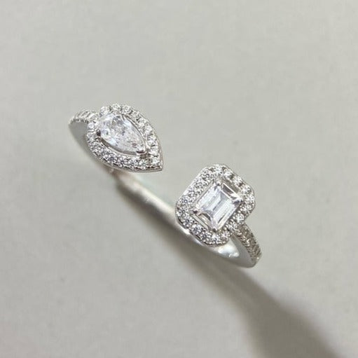 [⭐Reverie Jewels]MY TWIN TOI & MOI SILVER DIAMOND RING