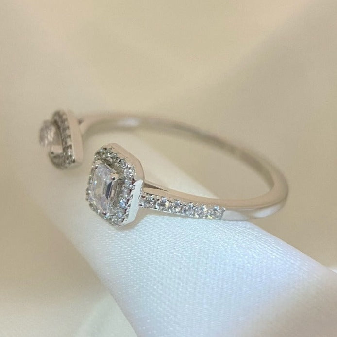 [⭐Reverie Jewels]MY TWIN TOI & MOI SILVER DIAMOND RING
