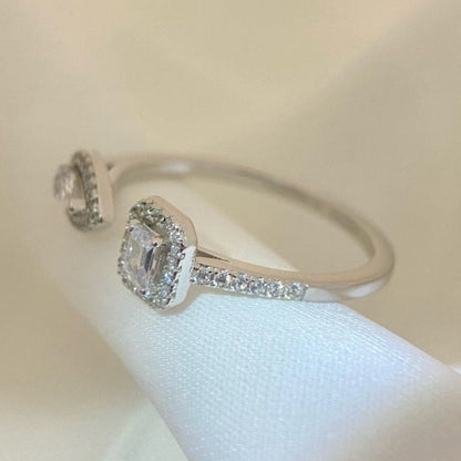 [⭐Reverie Jewels]MY TWIN TOI & MOI SILVER DIAMOND RING