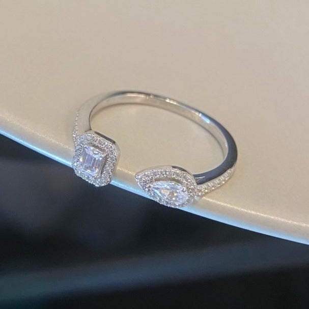[⭐Reverie Jewels]MY TWIN TOI & MOI SILVER DIAMOND RING