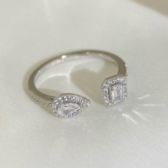 [⭐Reverie Jewels]MY TWIN TOI & MOI SILVER DIAMOND RING
