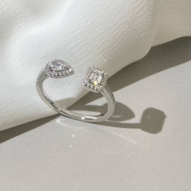 [⭐Reverie Jewels]MY TWIN TOI & MOI SILVER DIAMOND RING