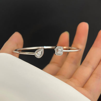 [⭐Reverie Jewels]JONC FLEX MY TWIN TOI & MOI SILVER DIAMOND BRACELET