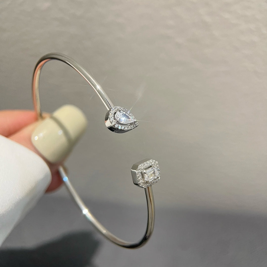 [⭐Reverie Jewels]JONC FLEX MY TWIN TOI & MOI SILVER DIAMOND BRACELET