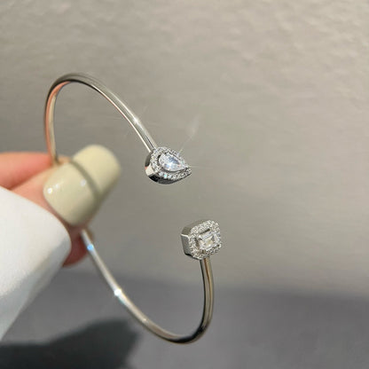 [⭐Reverie Jewels]JONC FLEX MY TWIN TOI & MOI SILVER DIAMOND BRACELET