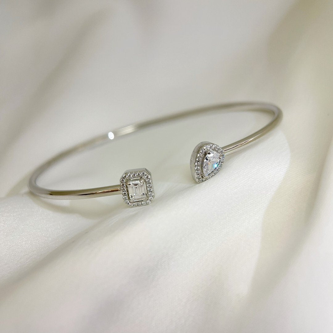 [⭐Reverie Jewels]JONC FLEX MY TWIN TOI & MOI SILVER DIAMOND BRACELET
