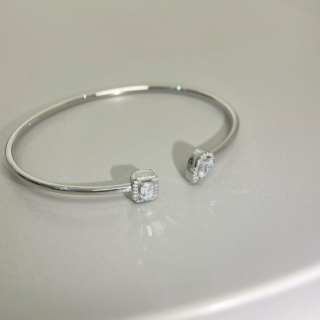 [⭐Reverie Jewels]JONC FLEX MY TWIN TOI & MOI SILVER DIAMOND BRACELET