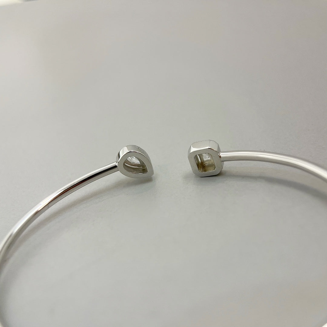 [⭐Reverie Jewels]JONC FLEX MY TWIN TOI & MOI SILVER DIAMOND BRACELET