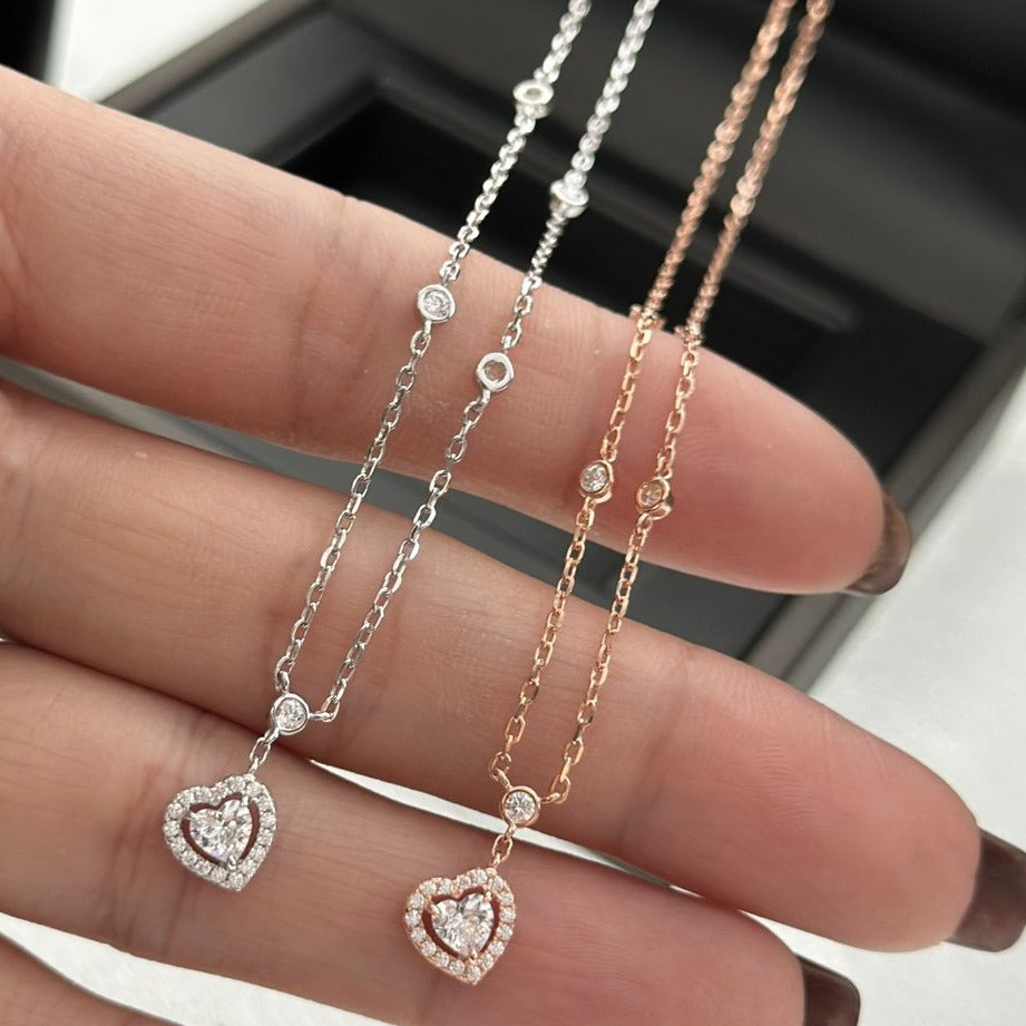 [⭐Reverie Jewels]JOY HEART DIAMOND NECKLACE
