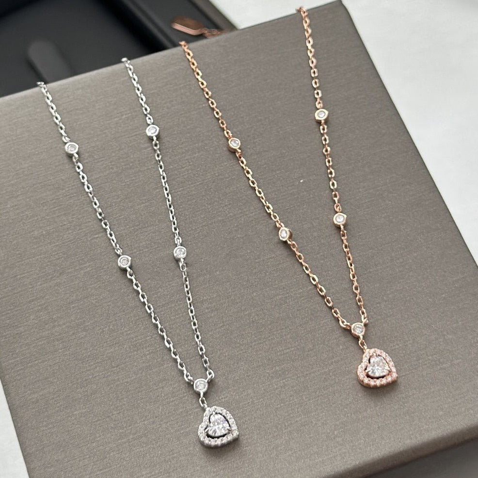 [⭐Reverie Jewels]JOY HEART DIAMOND NECKLACE
