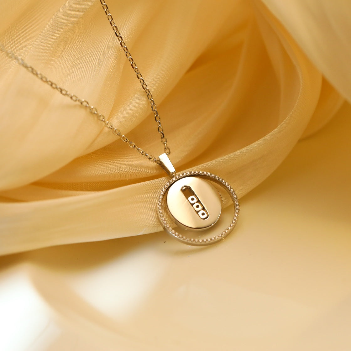[⭐Reverie Jewels]Demo MOVE MM SILVER DIAMOND NECKLACE