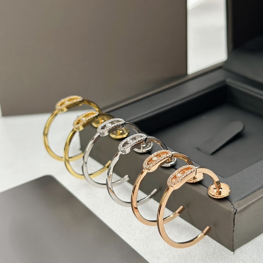 [⭐Reverie Jewels]CREOLES MOVE UNO PM DIAMOND EARRINGS