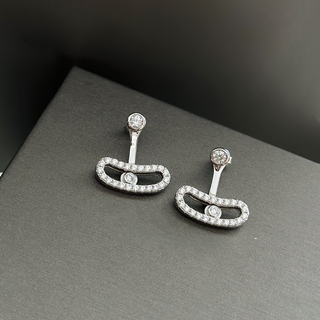 [⭐Reverie Jewels]MOVE UNO SILVER DIAMOND EARRINGS