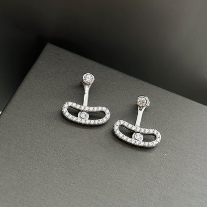 [⭐Reverie Jewels]MOVE UNO SILVER DIAMOND EARRINGS