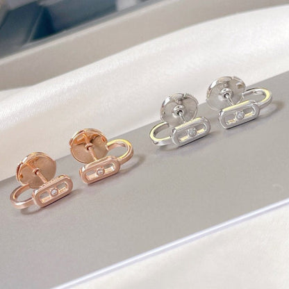[⭐Reverie Jewels]CREOLES MOVE UNO MINI 1 DIAMOND EARRINGS