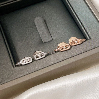 [⭐Reverie Jewels]CREOLES MOVE UNO MINI 1 DIAMOND EARRINGS