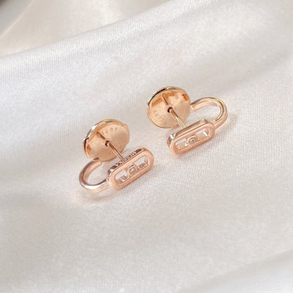 [⭐Reverie Jewels]CREOLES MOVE UNO MINI 1 DIAMOND EARRINGS