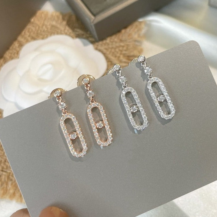 [⭐Reverie Jewels]DORMEUSES MOVE UNO DIAMOND EARRINGS