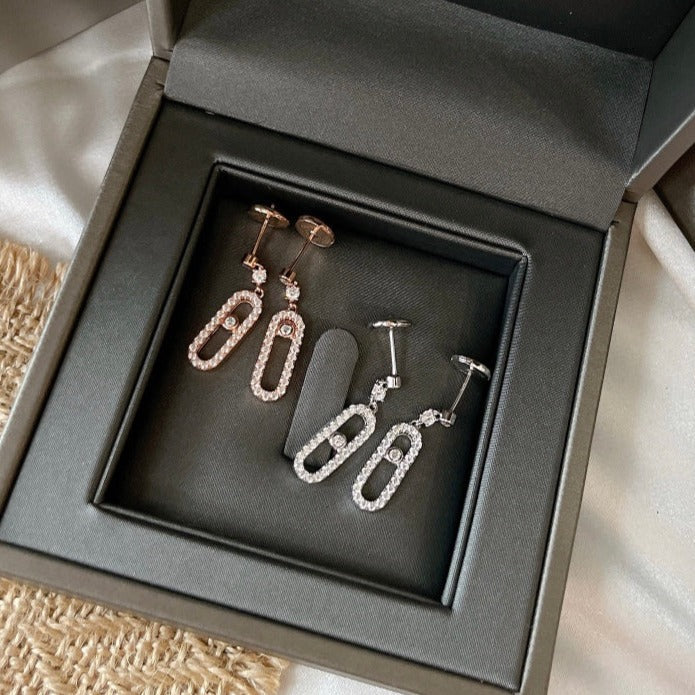 [⭐Reverie Jewels]DORMEUSES MOVE UNO DIAMOND EARRINGS