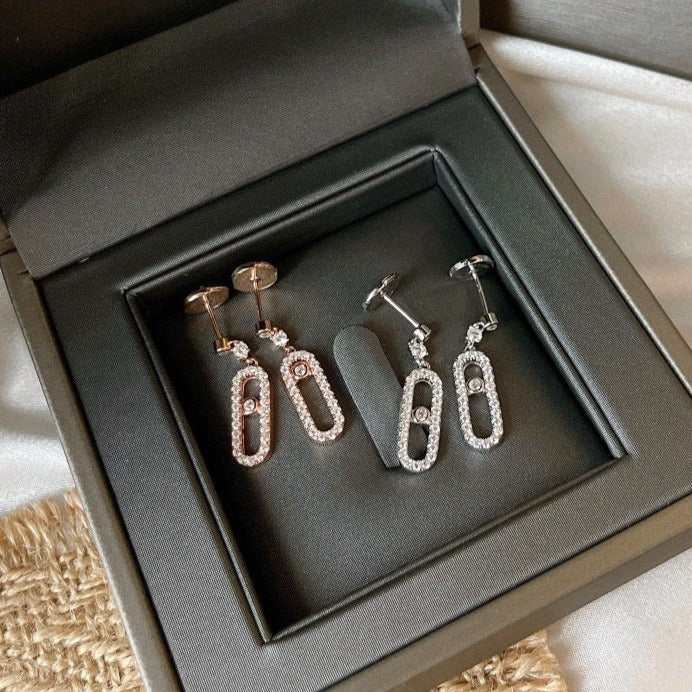 [⭐Reverie Jewels]DORMEUSES MOVE UNO DIAMOND EARRINGS