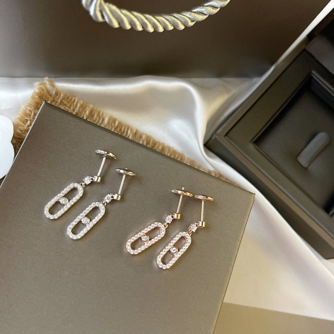 [⭐Reverie Jewels]DORMEUSES MOVE UNO DIAMOND EARRINGS