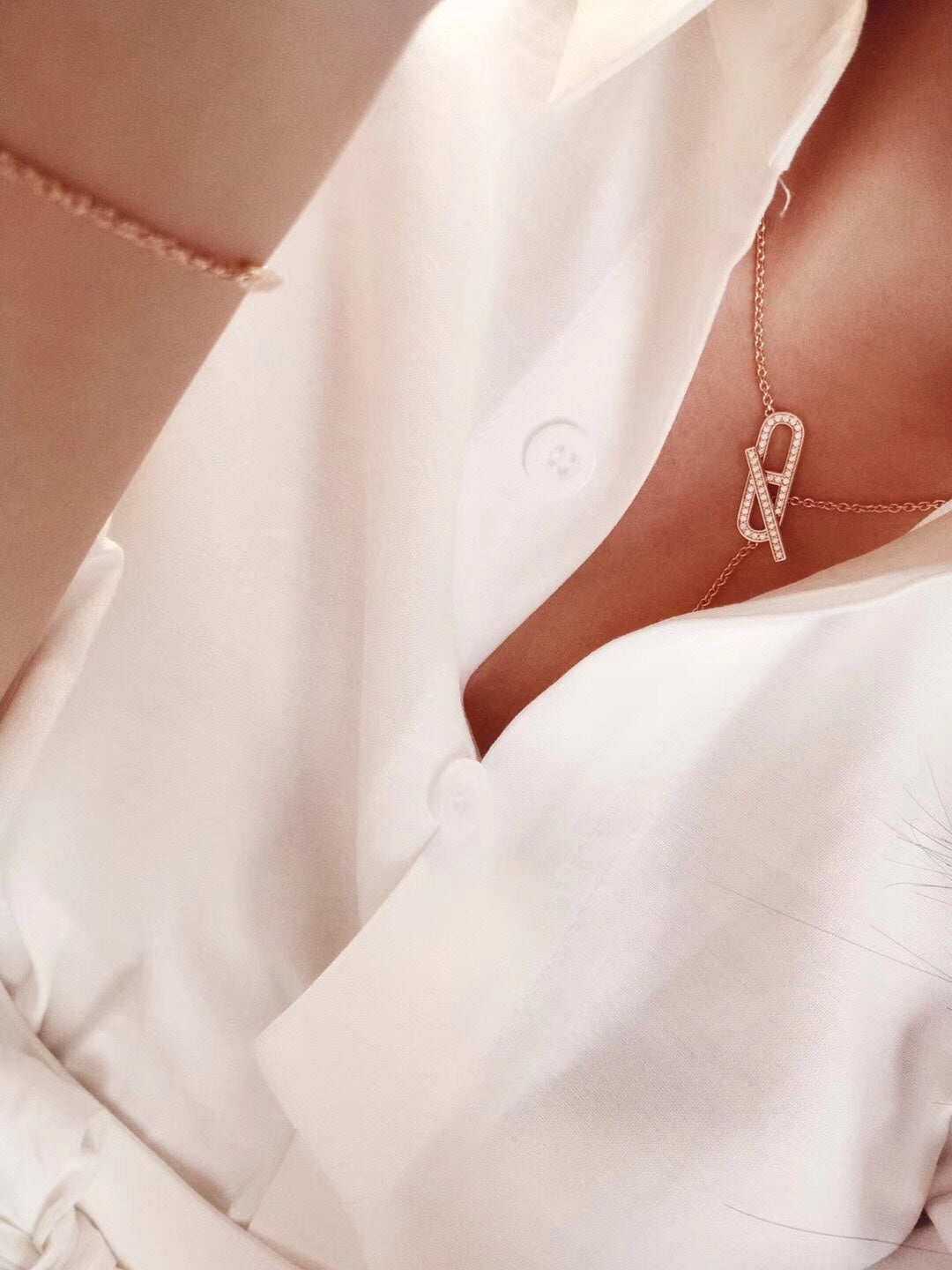 [⭐Reverie Jewels]HM FIRE PIG NOSE NECKLACE TRENDY STREET