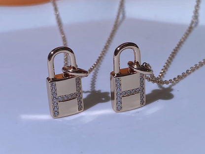 [⭐Reverie Jewels]HM ADVANCED NICHE LOCK HEAD NECKLACE DIAMONDS