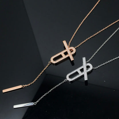 [⭐Reverie Jewels]HM NECKLACE PLATINUM ROSE GOLD DIAMOND